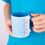 Classic Mug Nurse Print Blue Ceramic El Arte de Cuidar