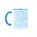 Classic Mug Nurse Print Blue Ceramic El Arte de Cuidar