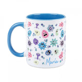 Personalised Custom Name Classic Mug Virus Blue Ceramic