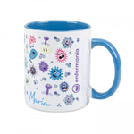 Personalised Custom Name Classic Mug Virus Blue Ceramic