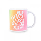 Classic Mug Only Good Vibes Colorful White Ceramic