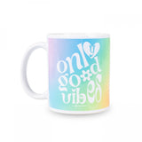 Classic Mug Only Good Vibes Colorful White Ceramic