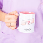 Personalised Custom Name Classic Mug Band-Aid Pink Ceramic