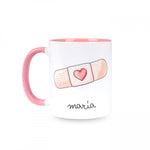 Personalised Custom Name Classic Mug Band-Aid Pink Ceramic