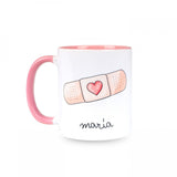 Personalised Custom Name Classic Mug Band-Aid Pink Ceramic