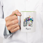 Classic Mug Lungs Verde Green Ceramic Nurse Doctor Medical Student