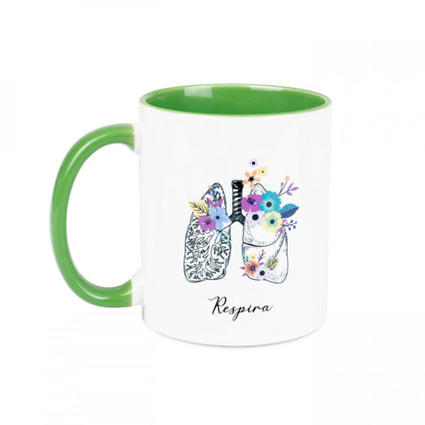 Classic Mug Lungs Verde Green Ceramic