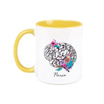 Classic Mug Think Brain Yellow Ceramic