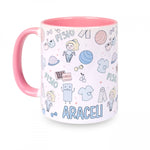 Personalised Custom Name Classic Mug Physio Pastel Colors Pink Ceramic