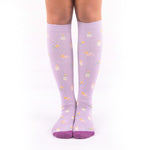 Certified Compression Socks Nurse Doctor Hospital Work & Travel Maternity Unisex Lavender