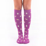 Certified Compression Socks Nurse Doctor Hospital Work & Travel Maternity Unisex Violet