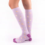 Certified Compression Socks Nurse Doctor Hospital Work & Travel Maternity Unisex Lavender