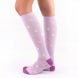 Certified Compression Socks Nurse Doctor Hospital Work & Travel Maternity Unisex Lavender