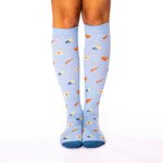 Certified Compression Socks Nurse Doctor Hospital Work & Travel Pills Blue Unisex