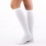 Certified Compression Socks Nurse Doctor Hospital Work & Travel Unisex White