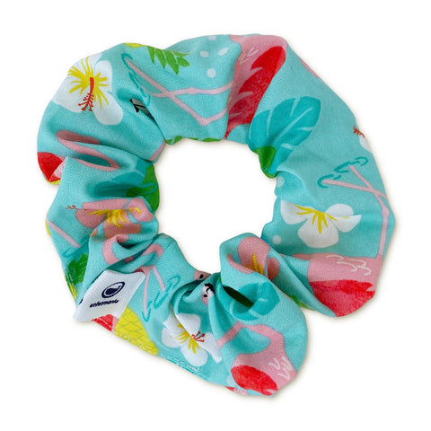 Scrunchie 100% Cotton Soft Elastic Flamingo