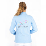 Personalised Custom Name Women Fleece Jacket Sweet Light Blue Design 1