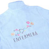 Personalised Custom Name Women Fleece Jacket Sweet Light Blue Design 5