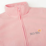 Personalised Custom Name Women Fleece Jacket Sweet Pink Design 1