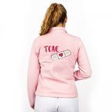 Personalised Custom Name Women Fleece Jacket Sweet Pink Design 1