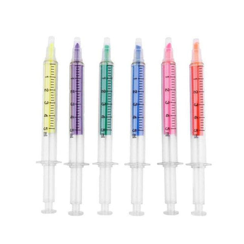 Syringe Fluorescent Thin Marker Pen