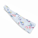 Headband Mask Holder with Buttons 100% Cotton Kitty