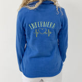 Personalised Custom Name Women Fleece Jacket Blue Design 1