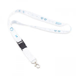 Lanyard with Trident Hook & Carabiner & Safety Clip for Nurses Salusplay White