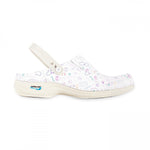 Leather Washable Clog Wash'Go White Purple