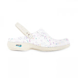 Leather Washable Clog Wash'Go White Purple