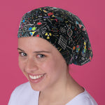 Long Hair Surgical Cap with Elastic Band - Chemistry