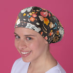 Long Hair Surgical Cap with Elastic Band - Grey Koala