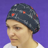 Long Hair Surgical Cap with Elastic Band - Flutter