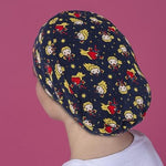 Long Hair Surgical Cap with Elastic Band - Marvel Captain