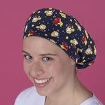 Long Hair Surgical Cap with Elastic Band - Marvel Captain