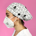 Long Hair Surgical Cap with with Buttons and Elastic Band - Troopers