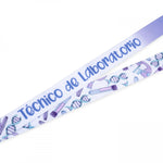 Lanyard with Trident Hook & Carabiner & Safety Clip Laboratory Technician Tecnico de Laboratorio