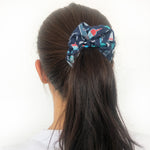 Scrunchie 100% Cotton Soft Elastic Navy Blue Instruments