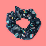 Scrunchie 100% Cotton Soft Elastic Navy Blue Instruments