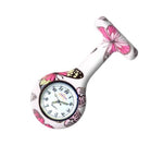 Silicone Nurse Fob Watch Quartz Machinery with Brooch Glow in the Dark Butterfly