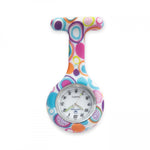 Silicone Nurse Fob Watch Quartz Machinery with Brooch Glow in the Dark Candy Soft