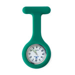 Silicone Nurse Fob Watch Quartz Machinery with Brooch Glow in the Dark Green