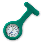 Silicone Nurse Fob Watch Quartz Machinery with Brooch Glow in the Dark Green