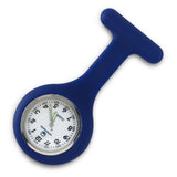 Silicone Nurse Fob Watch Quartz Machinery with Brooch Glow in the Dark Royal Blue