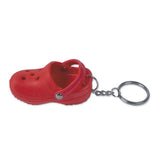 Mini Clog Keychain with Ring Red