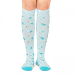 Certified Compression Socks Nurse Doctor Hospital Work & Travel Syringes Blue Unisex