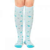 Certified Compression Socks Nurse Doctor Hospital Work & Travel Syringes Blue Unisex