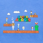 Custom Men's Tight-Fitting Medical T-Shirt Blue Mario Super Nurses