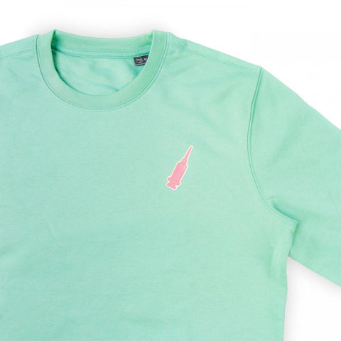 Custom Unisex Medical Healthcare Sustainable Sweatshirt Aqua Syringe