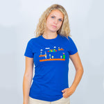 Custom Women's Fitted Medical T-Shirt Sky Royal Blue